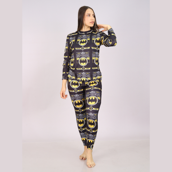 Pijama Manga Larga Batman Mujer