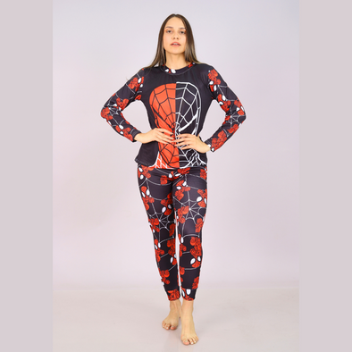 Pijama Manga Larga Spider Man Mujer