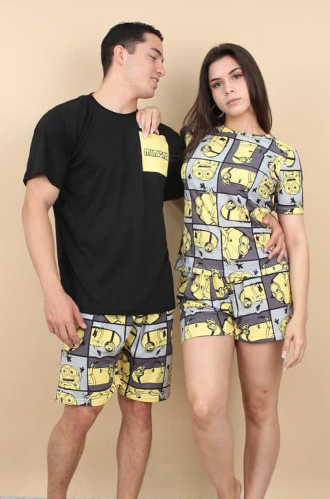 Pijama Minions Match Hombre y Mujer