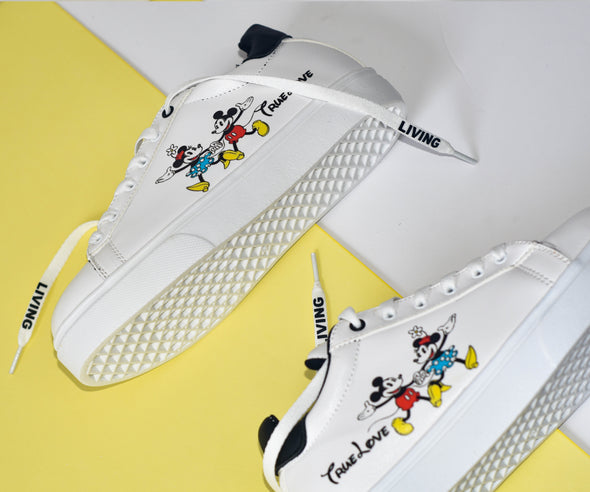 Zapatillas Mickey & Minnie Blanco Negro