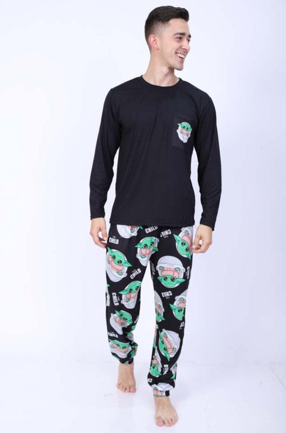 Pijama Manga Larga Baby Yoda Hombre