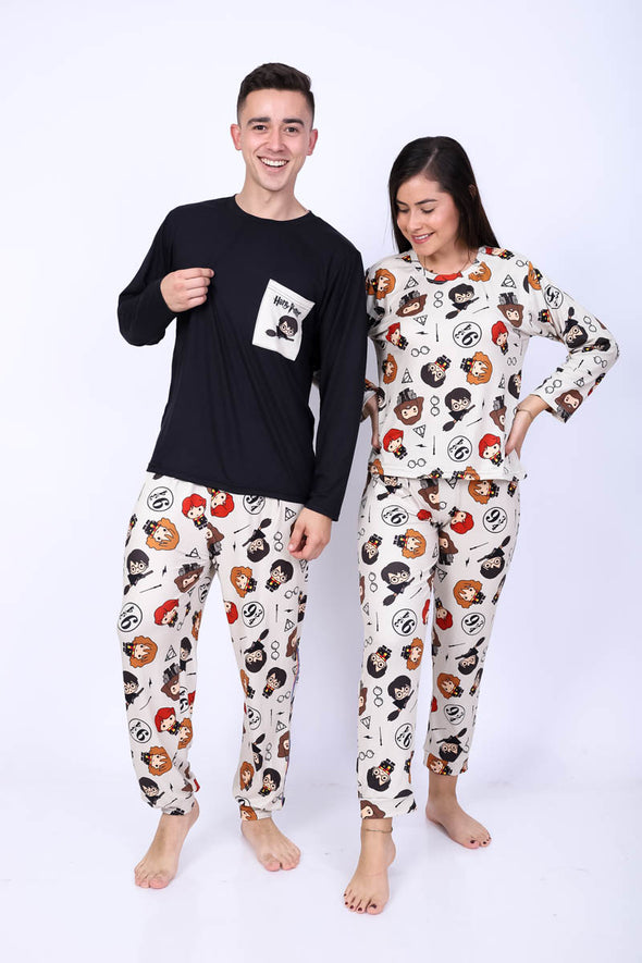 Pijama Manga Larga Harry Potter Match Hombre y Mujer