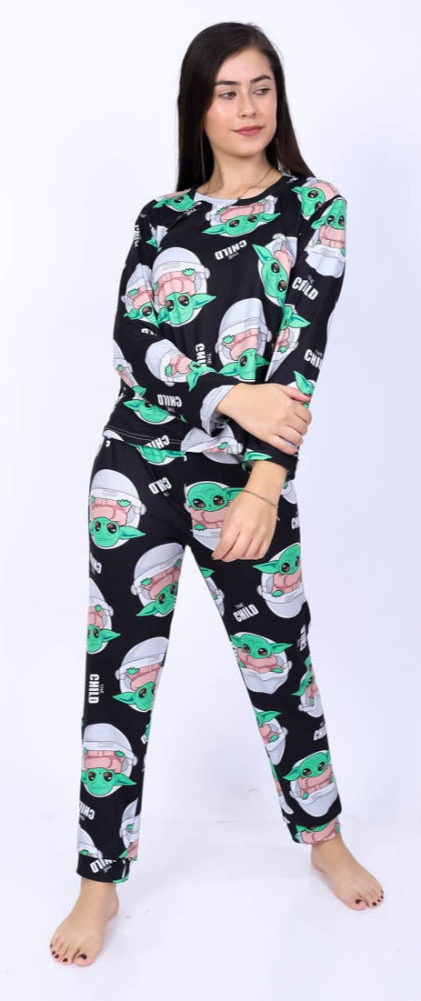 Pijama Manga Larga Baby Yoda Mujer