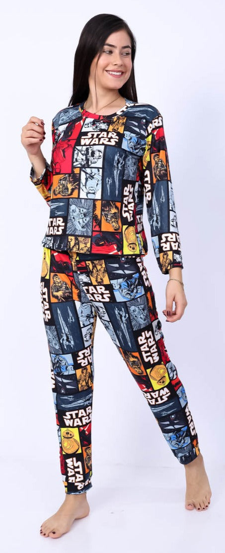 Pijama Manga Larga Star Wars Mujer