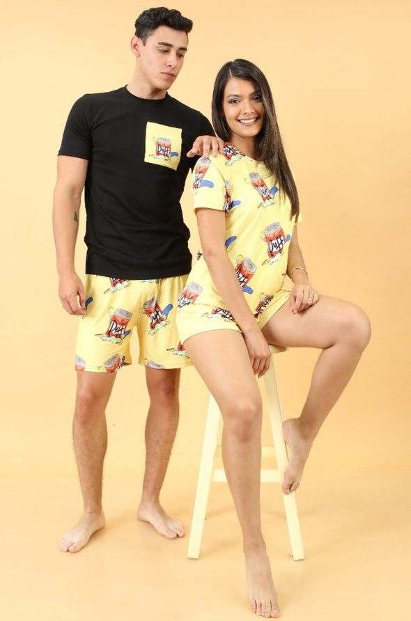 Pijama Simpsons Match Hombre y Mujer